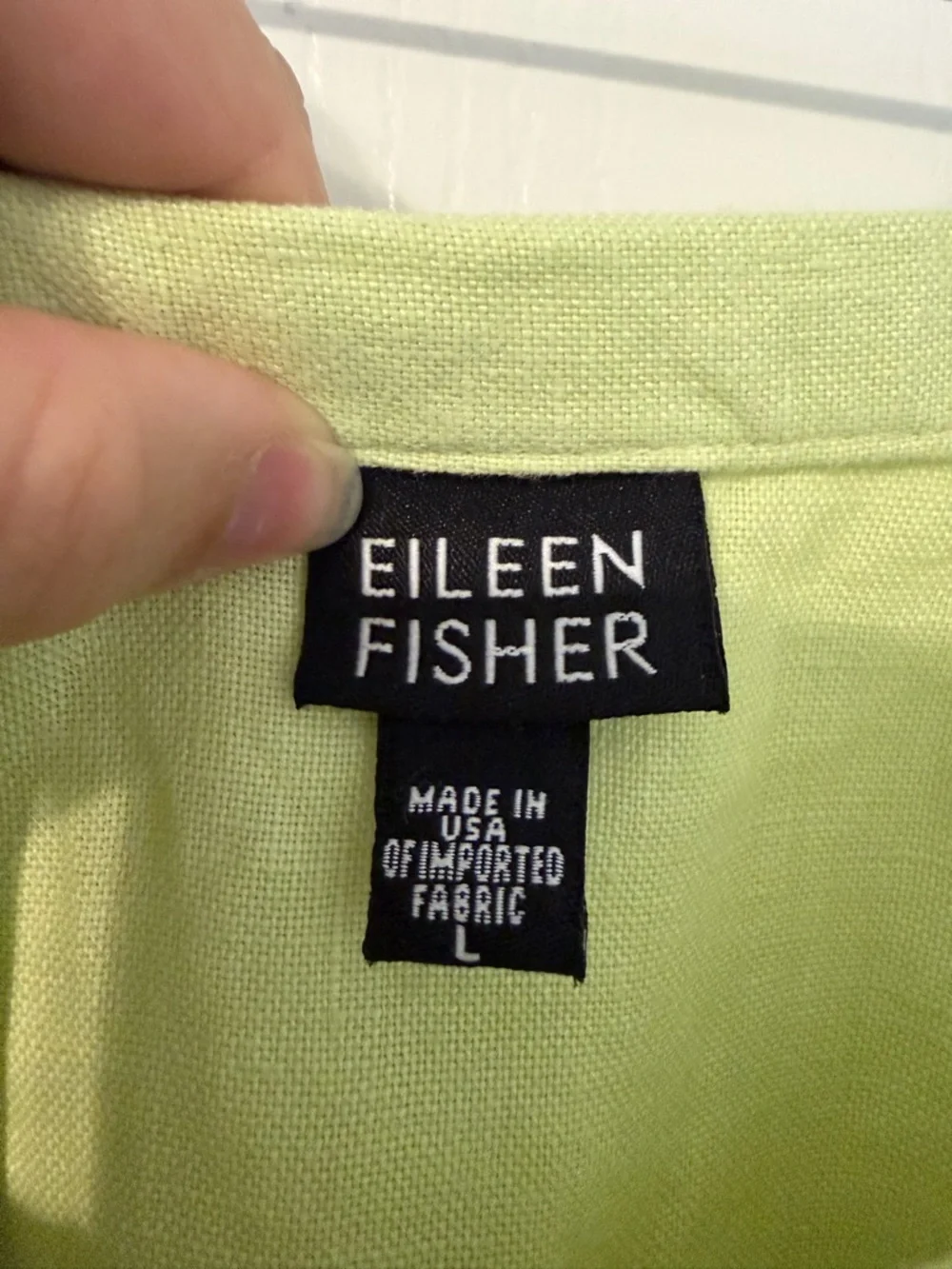 Eileen Fisher Lightweight Linen Honeydew Maxi Skirt Sz L - Picture 2 of 3